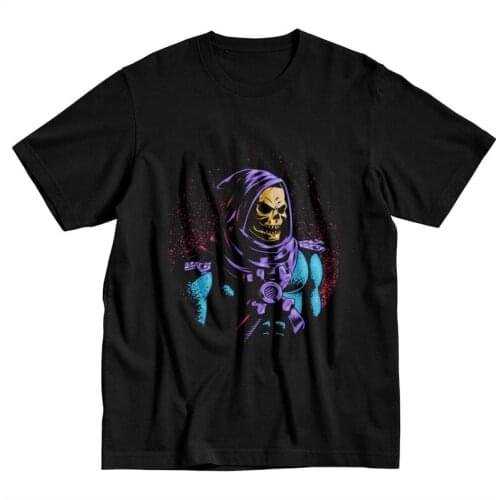 Vintage He-Man And The Masters Of The Universe T Shirt for Men Soft Cotton Tshirt Urban Tees Short Sleeve Skull Skeletor T-shirt