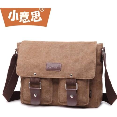 Good Qualtiy Travel Bag Canvas Casual Shoulder Crossbody Outdoor Bags Mens Travel School Retro Zipper Shoulder Bag