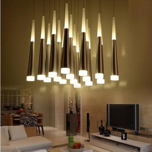 Stairs pendant lights led pendant lamps modern pendant lights modern pendant light hotel culb gold Engineering lamp led light