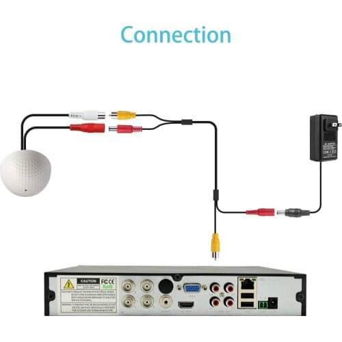Mini CCTV Microphone Security Surveillance Audio Input Wide Range CCTV Camera Sound Pick up For AHD DVR IP Camera