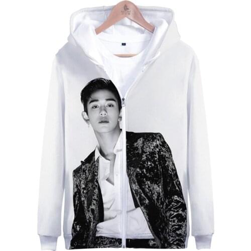 Trendy Korean Idol Mens Team Superm Peripheral Zip Fiber Fabric Mens Polyester One Piece Dropshipping Cn(origin) Sidno