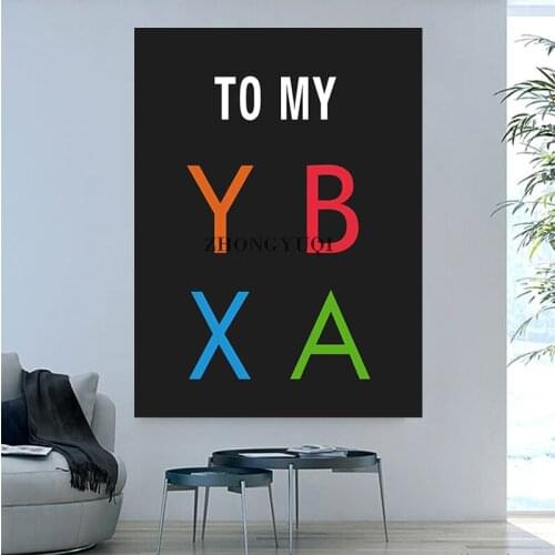 Video Game Wall Art Painting Game Room Decoration Poster and Print Abstract Quality Cartoon Posters Art Decor Canvas Painting