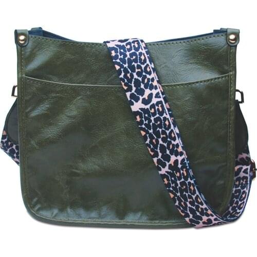 Personalized Ladies Leopard Print Shoulder Strap Crossbody Bag Guitar Strap High Quality Pu Leather Pocket Boho Messenger Bag