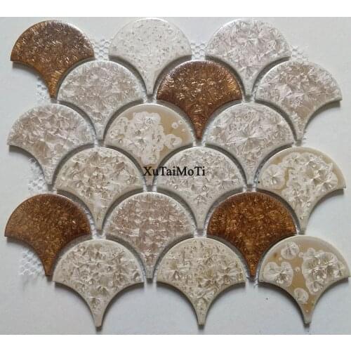 New arrival fish scale ceramic mosaic tile kitchen backsplash bathroom swimming pool wall shower wallpaper porcelain background