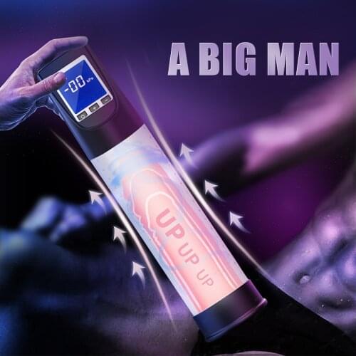 New Electric Penis Enlargement Pump With Display Vacuum Pump for Men Male Masturbators Penis Trainer Increase Length Men Sex Toy