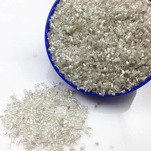 Lot 16g 1000pcs 2*3mm Silver Color Silver Lined Tube Loose Spacer Beads Cezch Glass Seed Beads Handmade Jewelry DIY Garment Bead