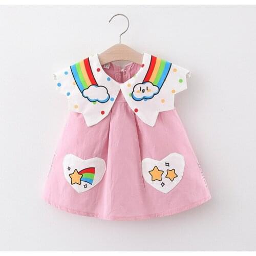 Girls Dress 2020 New Summer Brand Girls Clothes Baby Girls Dress Fashion Party Dress For 1-3 Years Infant Dresses