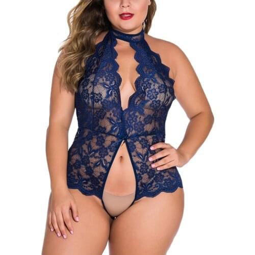 Sexy Lingerie For Women Hot Babydoll Transparent Halter Lace Erotic Underwear Porno Crotchless Teddy Lenceria Erotica Mujer Sexi