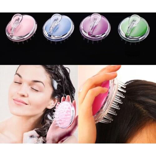 Silicone Massage Comb Shampoo Scalp Shower Head Body Washing Hair Brush Straight Curly Cleaning Soft Handheld Portable Wholesale