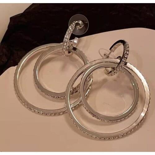 2021 Hot Brand Yellow Gold Color Fashion Jewelery Woman Earrings Party High Quality Big Hoop Luxury Studing Jewelry
