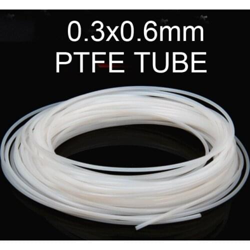 0.3x0.6mm 0.3mm id 0.6mm od Ptfe tube F4 hose polytetrafluoroethylene tubing acid base Oil resistant corrosion pipe 3d