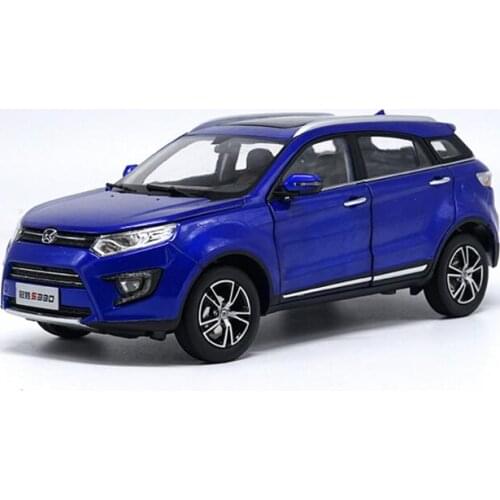 1:18 Diecast Model for JMC Yusheng S330 BLUE SUV Alloy Toy Car Miniature Collection Gift China Brand