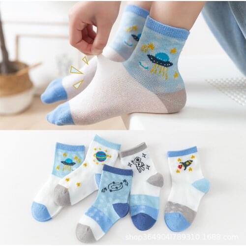 5Pairs/lot Kids Socks 0-12T Summer Cotton Baby Socks Mesh Socks Girls Cute Boy Children Clothe Accessories Kids Sock Cheap Stuff