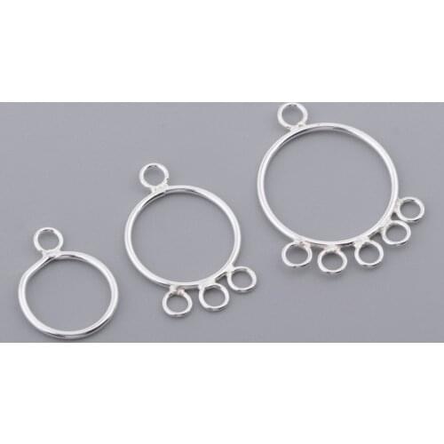 925 Sterling Silver Circle Earrings Ornaments Circle Earrings Hoop Findings