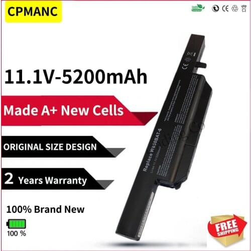 HSW 4400mAh battery for Clevo W650BAT-6 6-87-W650-4E42 K590C-I3 K610C-I5 K570N-I3 K710C-I7 G150SG G150S K650D K750D K4 K5 P4 P5