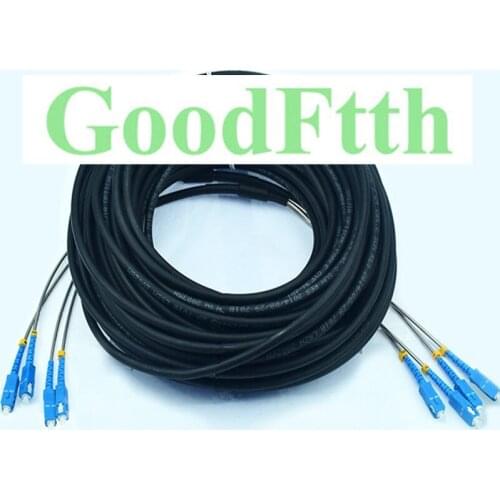 Tactical Field TPU Armoured armored Patch Cord SC-SC UPC SM 4 Cores Fibers GoodFtth 100-500m