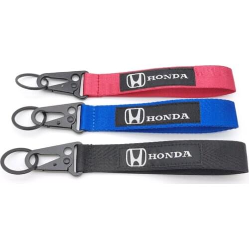 Car Key Chain For Honda Logo Civic Accord CRV HRV Fit Jazz City Jade Inspire Auto Key Ring Holder KeyRing Accessories