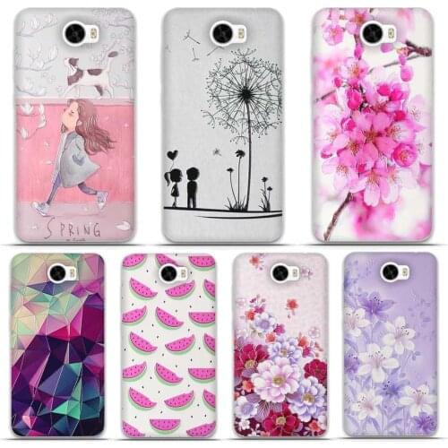 For Huawei Y5 II 2 Y5II Case 3D Printing Flower Silicone Phone Cases For Fundas Huawei Y5 2 Case Soft TPU Case For Huawei Y5 2