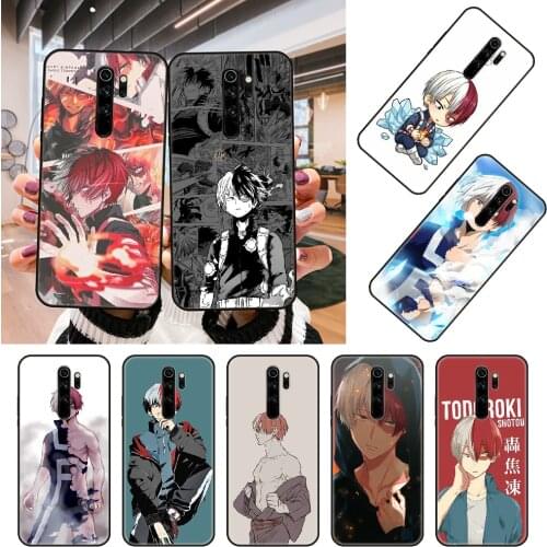 Phone Case For Xiaomi Redmi Note 8 8T 7 7A 9 9A 9S 8A 4 5 6 Pro Black Cover Hoesjes Trend Etui 3D Funda Anime Shoto Todoroki