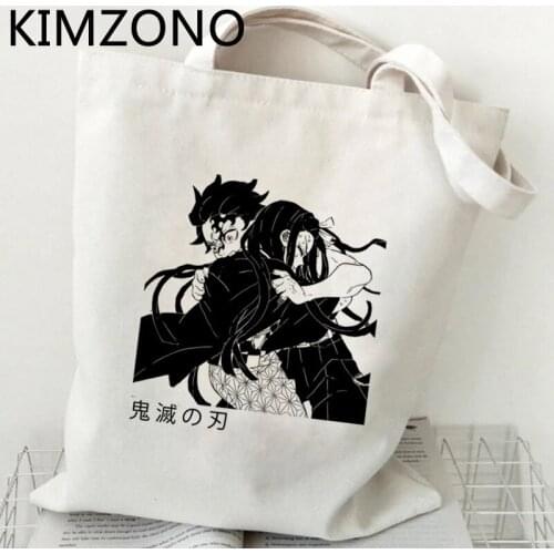 Demon Slayer shopping bag grocery bolsa reusable tote shopper shopping bag bolsa compra shoping boodschappentas custom