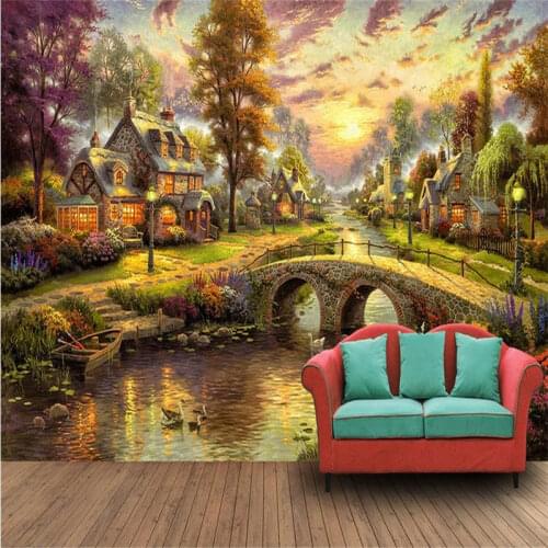 Customize decoration kids bedroom wallpaper Forest Lodge Living room bedroom Background wall photowall wallpapers
