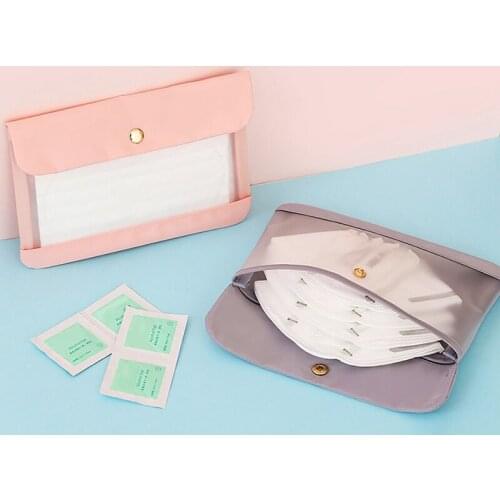 Face Mask Storage Box Disposable Mask Storage Bag Portable Plastic Storage Case Folder Desktop Organizer Containers