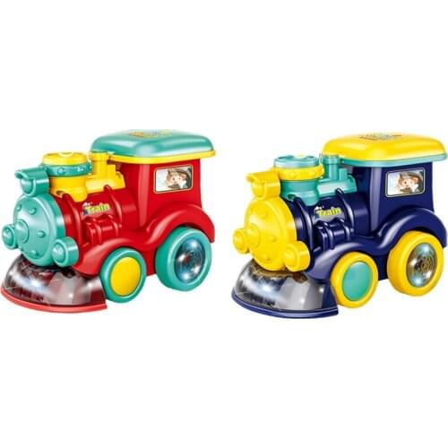 Bubble Blowing Toy Train with Lights and Sound - Moving Bump and Go Steam Locomotive for Kids for Boys and Girls