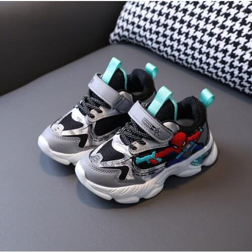 Disney Children Shoes For Boys Girls Spiderman kids Sneakers Cool Lightweight Run sports Shoes student Sneakers Casual Shoes