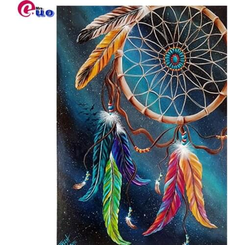 Square Round Drill,5D DIY Diamond Painting Dream Catcher Diamond Embroidery Full Display Cross Stitch,Mosaic Puzzle Picture