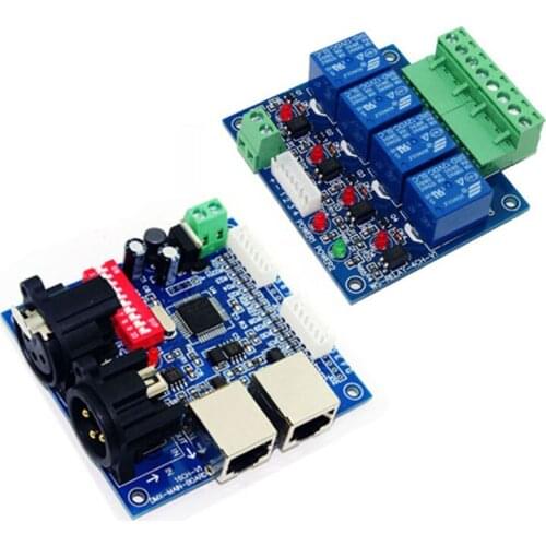 Led 4CH dmx512 decoder DC12V relays main-board & DMX-RELAY-4 channel switch controller use for led lamp light