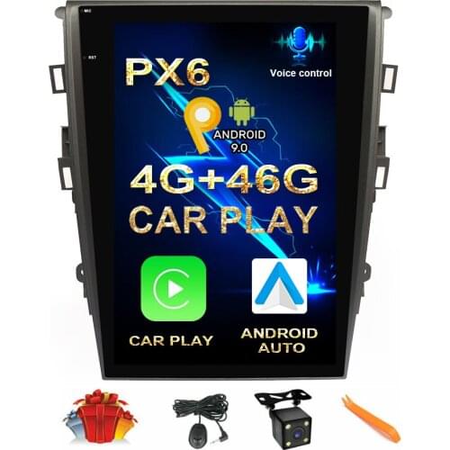 For Ford Fusion Mondeo MK5 Radio Android Multimedia PX6 GPS Navigation Head unit Tesla Screen Car Audio Stereo Player Autoradio