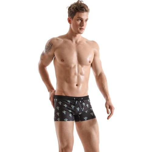 Mens Swim Trunks Swimwear Boxers Summer Surf Comfortable Stretch Leggings Swimsuit Drawstring Low waist Sweatpants Soft Shorts