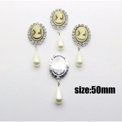 New Fashion 10Pcs/lot 20*50mm oval Pendant Diy Jewelry Findings Rhinestone Accessories Caps Decoration For Making wholesale