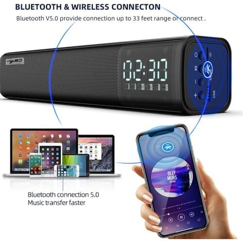 New Q2 Bluetooth 5.0 Wirless Speaker 10w Power Built-in 2200 Mah Battery Long Speaker Usb Computer Radio