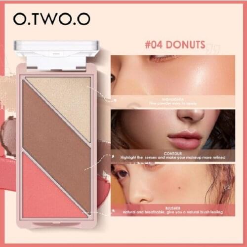 O.TWO.O Contour Palette Bronzer Highlighter Powder Blush 3 in 1 Makeup Palette Concealer Highlighter For Face Sculpt Makeup