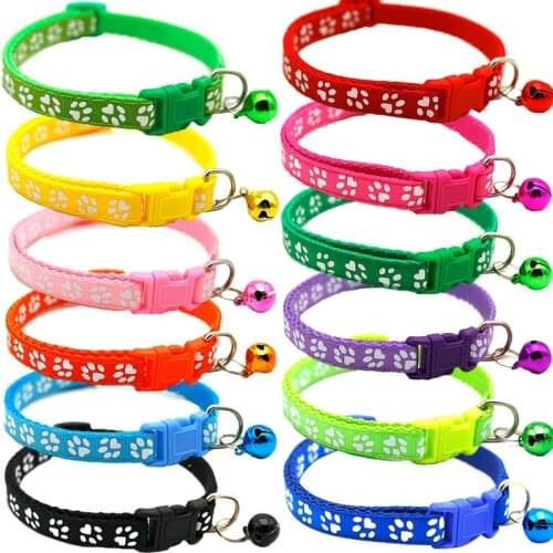 Practical Cat Collar and Bell with Safety Quick Release Break Away Buckle, Suitable and Adjustable (12 Pcs) Adjustable 19-32cm