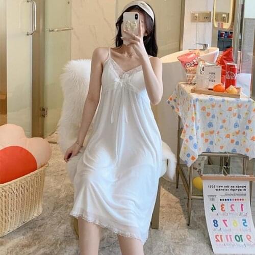 Женские атласные ночные сорочки RolinBee China At AliExpress