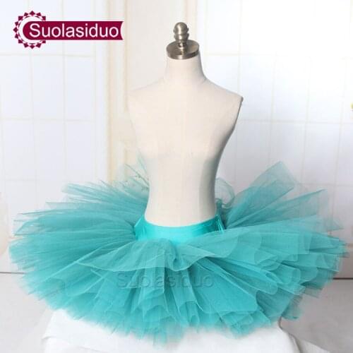Adult Blue Professional Ballet Tutu Skirt Women Dance Yarn Dress Girls Swan Lake Stage Performance Costumes