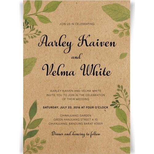 Wedding Invitations with Envelope, Vintage Invitations for Wedding Save the Date RSVP Cards Custom Wording - Lot of 50