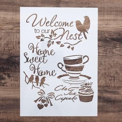 A4 A3 A2 Stencils for Wall Painting DIY Scrapbooking Photo album Paper Card Making Craft Decorative Embossing Template