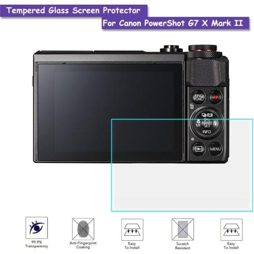 9H Tempered Glass LCD Screen Protector Real Glass Shield Film For Canon PowerShot G7 X Mark II Camera Accessories