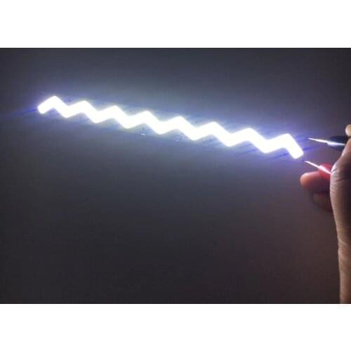 10PCS Flip COB LED Vehicle Chips Diode BAR Reading Vehicle Light Source 5W L203X15mm Cool White LED Head Bike Lamp
