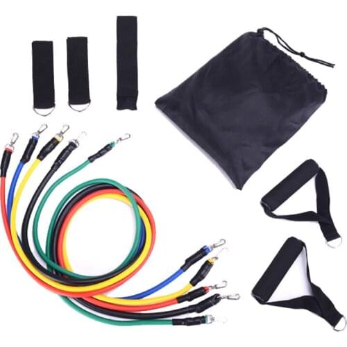 11pcs fitness pull rope resistance band strength fitness equipment home elastic exercise body fitness exercise equipment