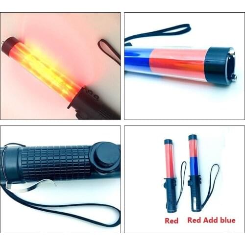 30CM Rechargeable Honkingable Multi-function Outdoor LED Traffic Baton Flashing Warning Safety Persuation Tools Glo-sticks