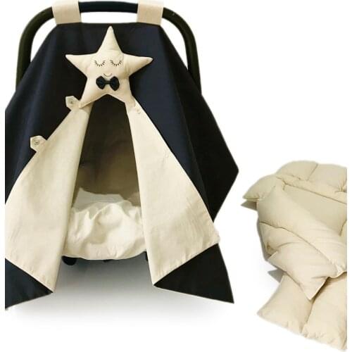 Baby Stroller Accessories Boy or girl Sunshade Cover Baby Sun Protector Basket Stroller Cover Mosquito Net For Stroller 3 pieces