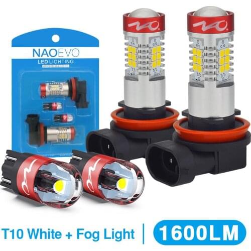 NAOEVO H11 LED W5W HB4 HB3 1300Lm H10 H16 H8 Car Fog Light 6W 9006 9005 12V 194 For BMW F30 E39 E36 X5 E70 E53 Interior lamp
