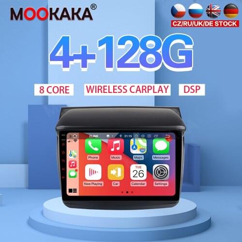 7" Android 10 PX6 4G 128GB Car Player For Mitsubishi L200 Trion 2007-2013 2014 Car GPS Navi CarPlay Head Unit DSP Stereo