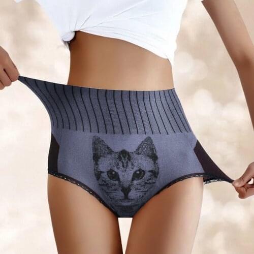Womens Underwear Sexy panties Seamless Lingerie Cotton Slimming High-Rise Briefs Hip Up Body Shaper Large Size Underpants