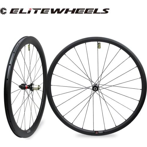 ELITEWHEELS Carbon Cyclocross Wheel Gravel Bike Disc Wheelset Novatec D411 D412 Hub Center Lock Or 6 Bolt Sapim CX Ray Spoke