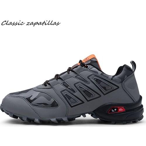 Hiking-Shoes Men Outdoor Training Breathable Mesh Sneakers Camping Travel Trekking Shoes Men Comfortable Non-Slip Trainers